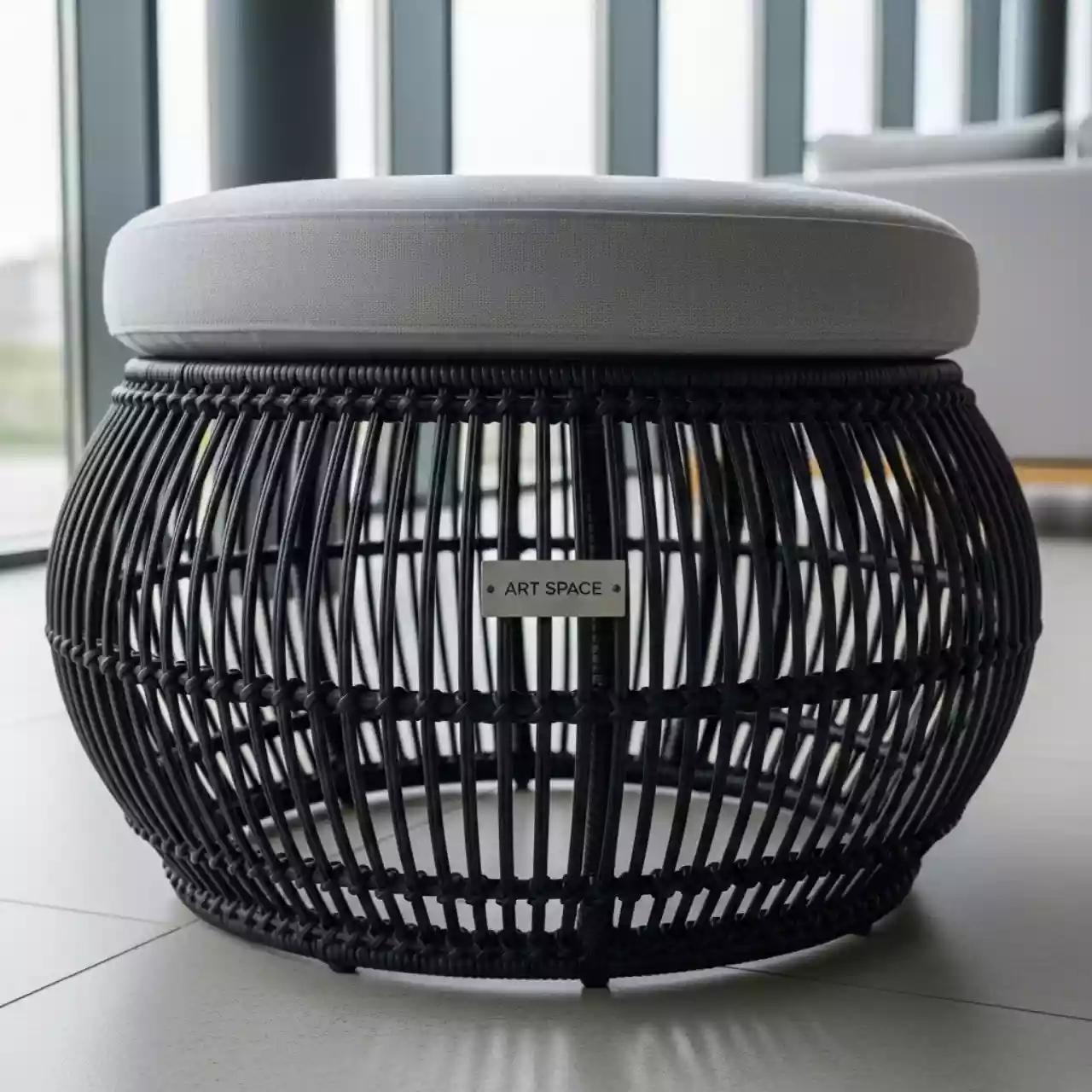 Аренда Пуф плетеный Arena с подушкой в санатории «Черноморье» — ART SPACE