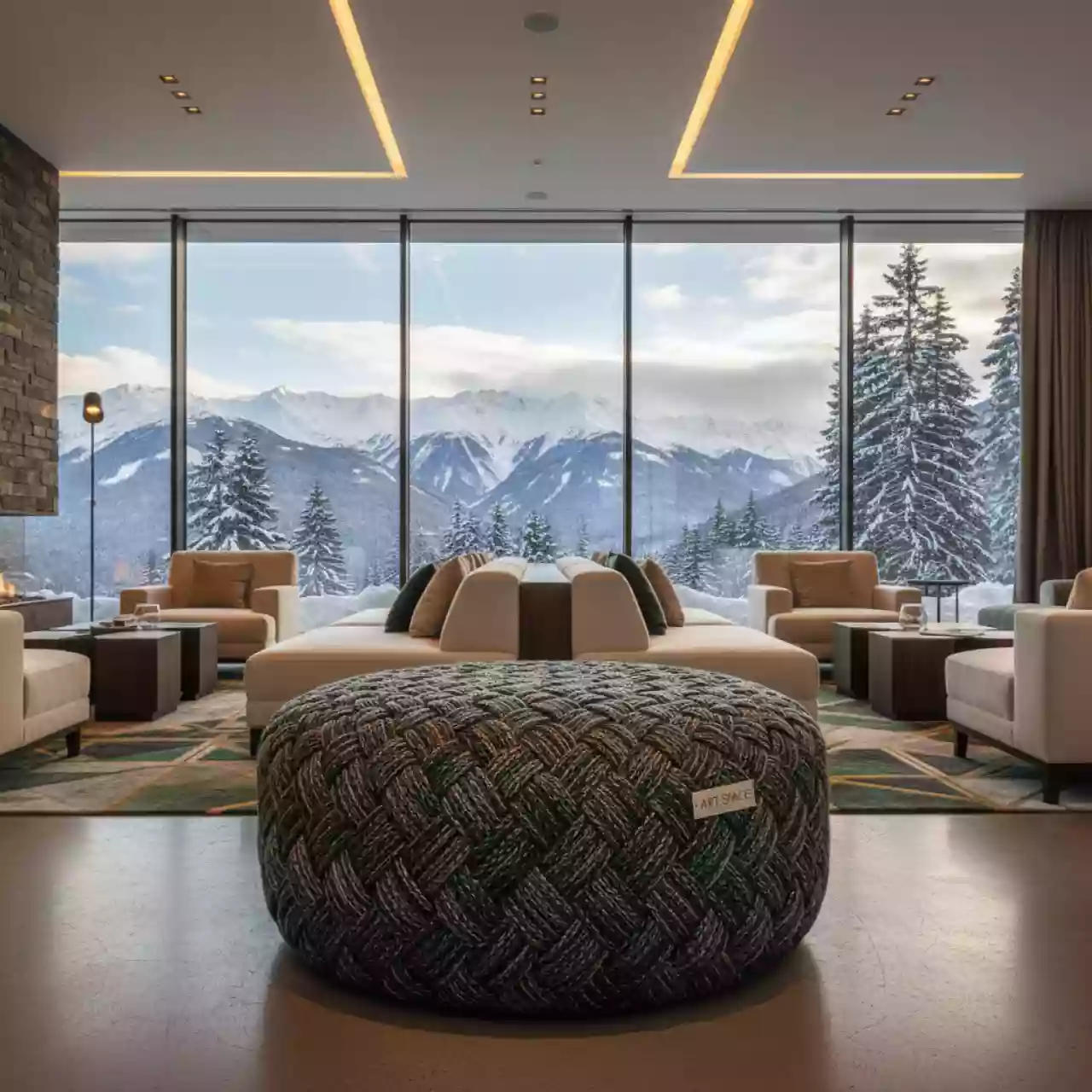 Аренда Пуф плетеный мягкий Liberty Wrap в Green Flow Hotel — ART SPACE