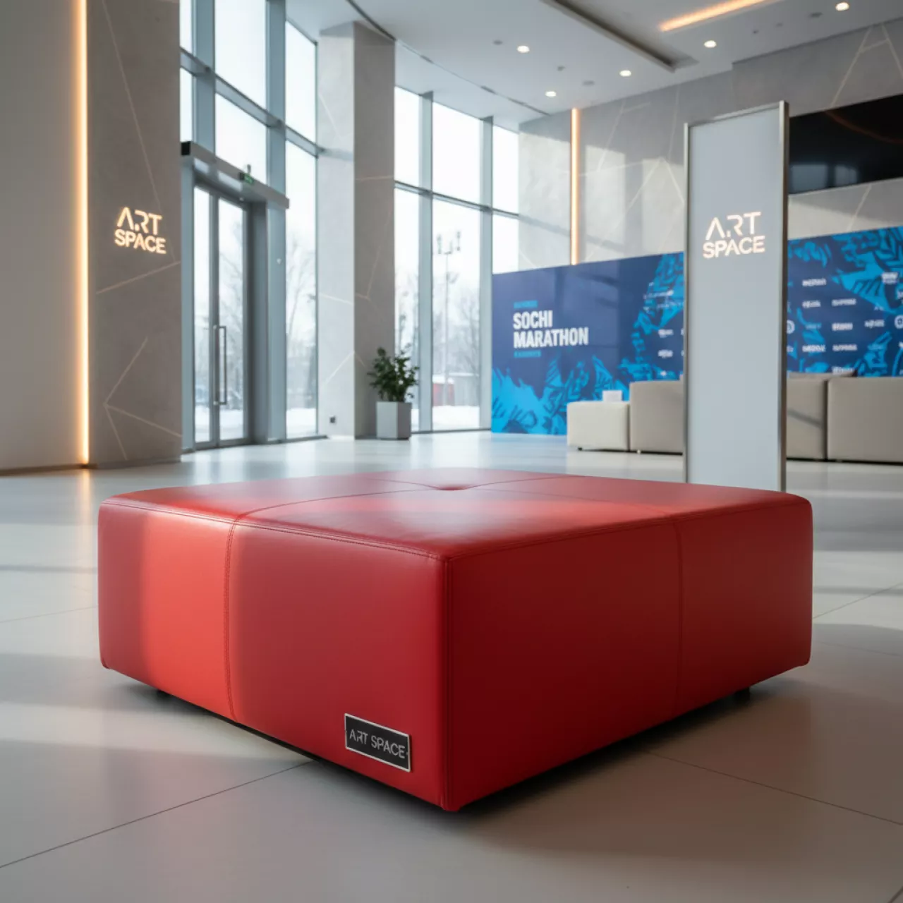 Аренда Пуф Privato красный в Gamma Sirius — ART SPACE