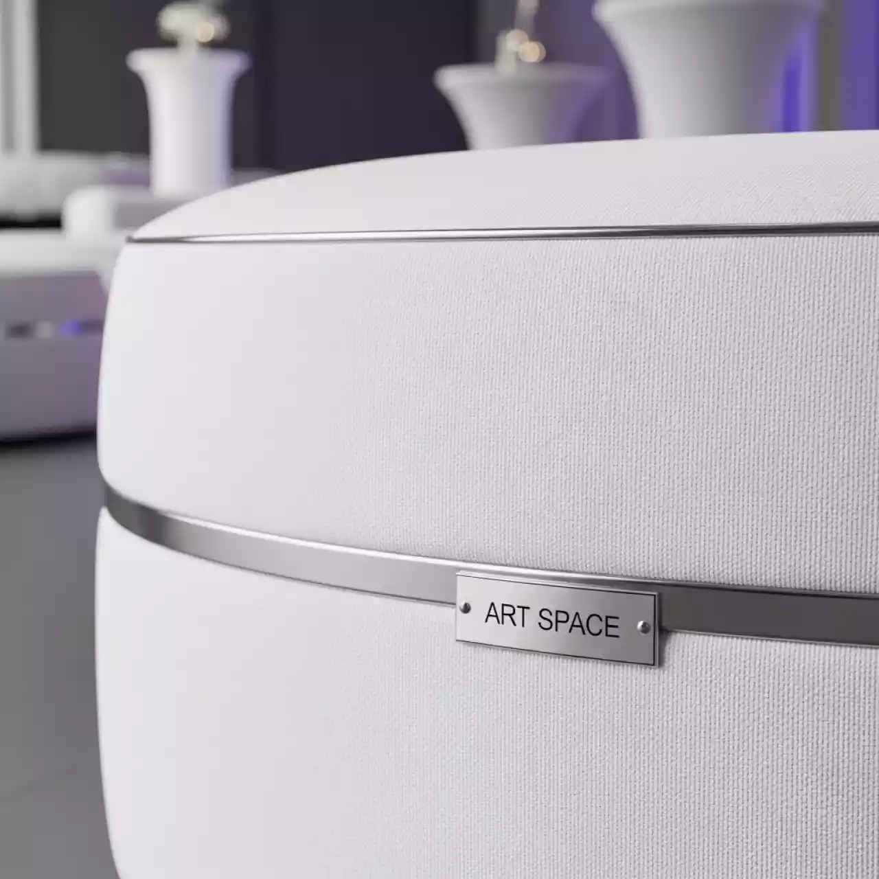 Аренда Пуф Privato silver белый в Сириус Арене — ART SPACE