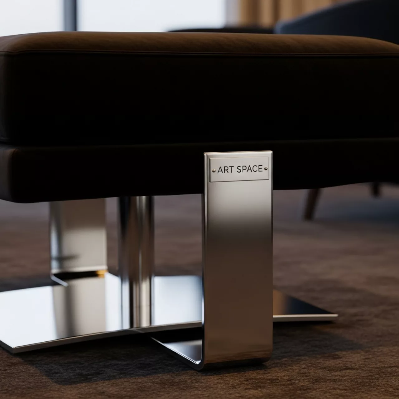 Аренда Пуф Privato silver black в Radisson Hotel Rosa Khutor — ART SPACE