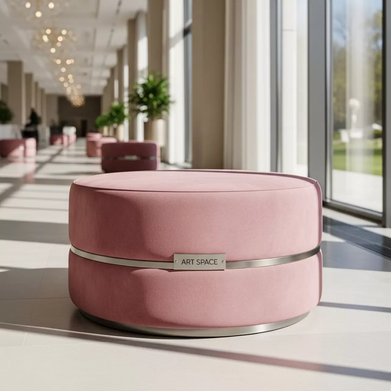 Аренда Пуф пыльная роза в гранд-отеле «Жемчужина» — ART SPACE
