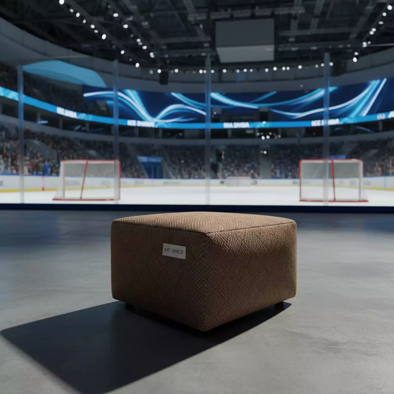Аренда Пуф shape brown triangle в ледовой арене «Шайба» — ART SPACE
