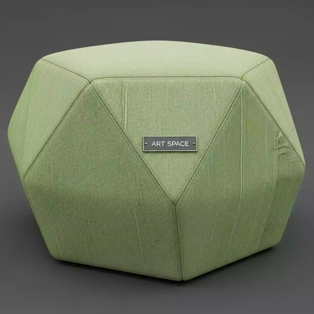 Аренда Пуф shape light green jeans polygonal в Университете «Сириус» — ART SPACE