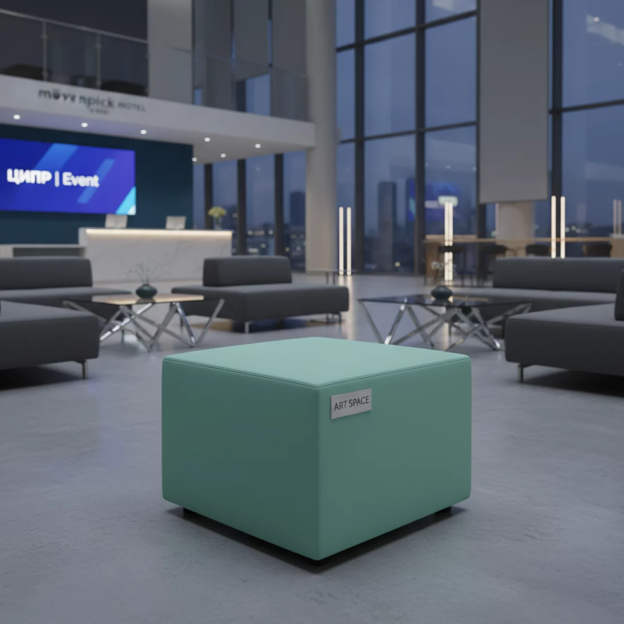 Аренда Пуф shape мятного цвета в Mövenpick Hotel — ART SPACE