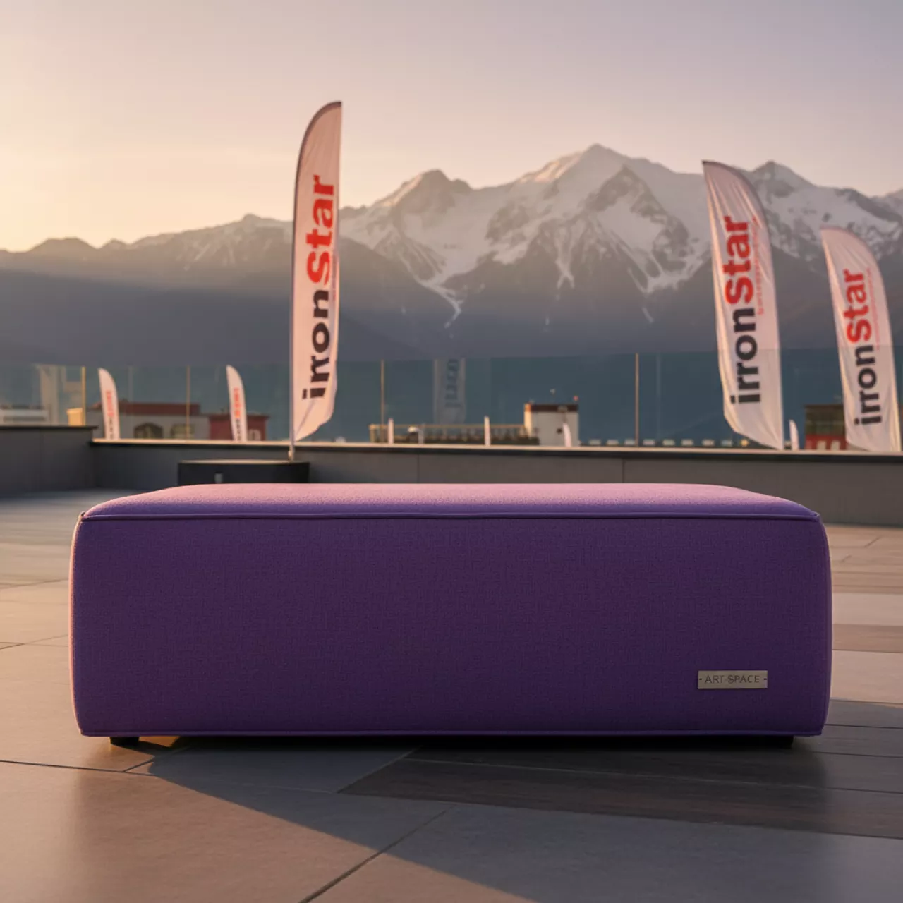 Аренда Пуф Shape прямоугольный фиолетовый в Novotel Resort — ART SPACE