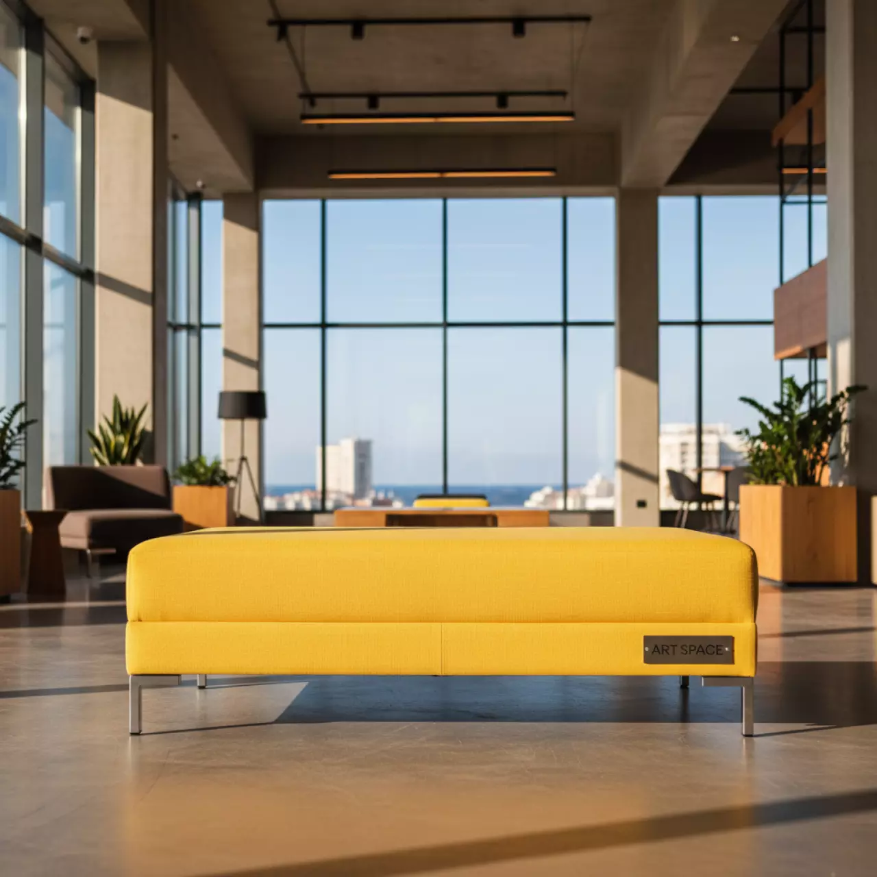 Аренда Пуф Shape прямоугольный желтый в Imeretinskiy Hotel — ART SPACE