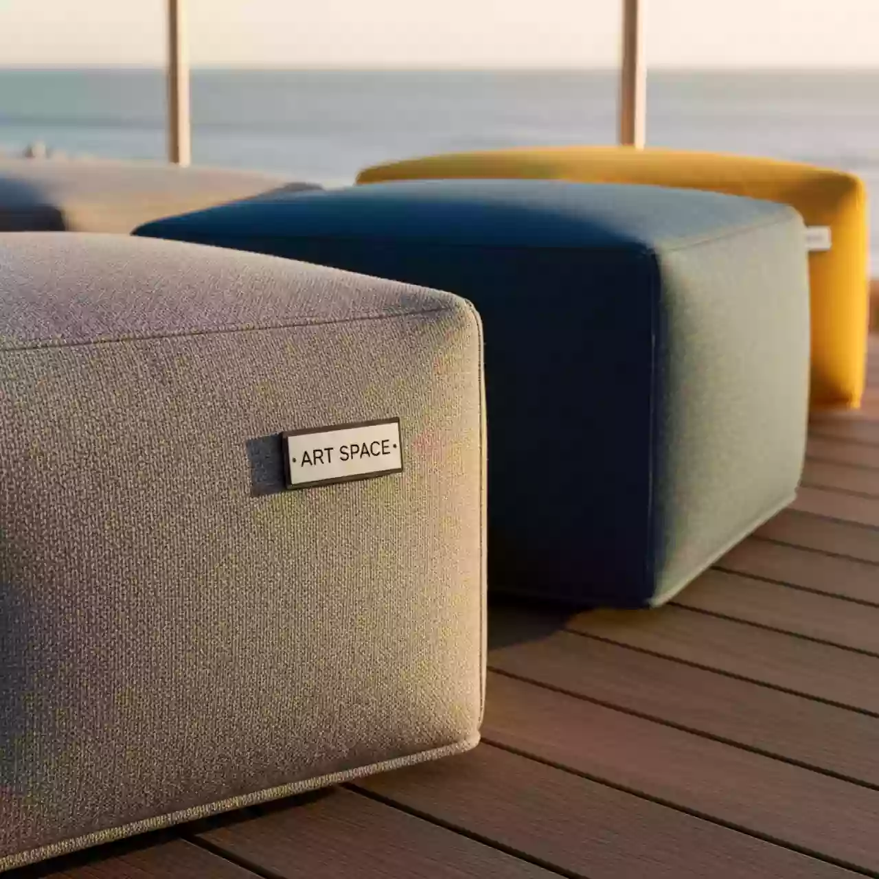 Аренда Пуф Шолль сет из 3 в пляжном клубе Del Mar — ART SPACE