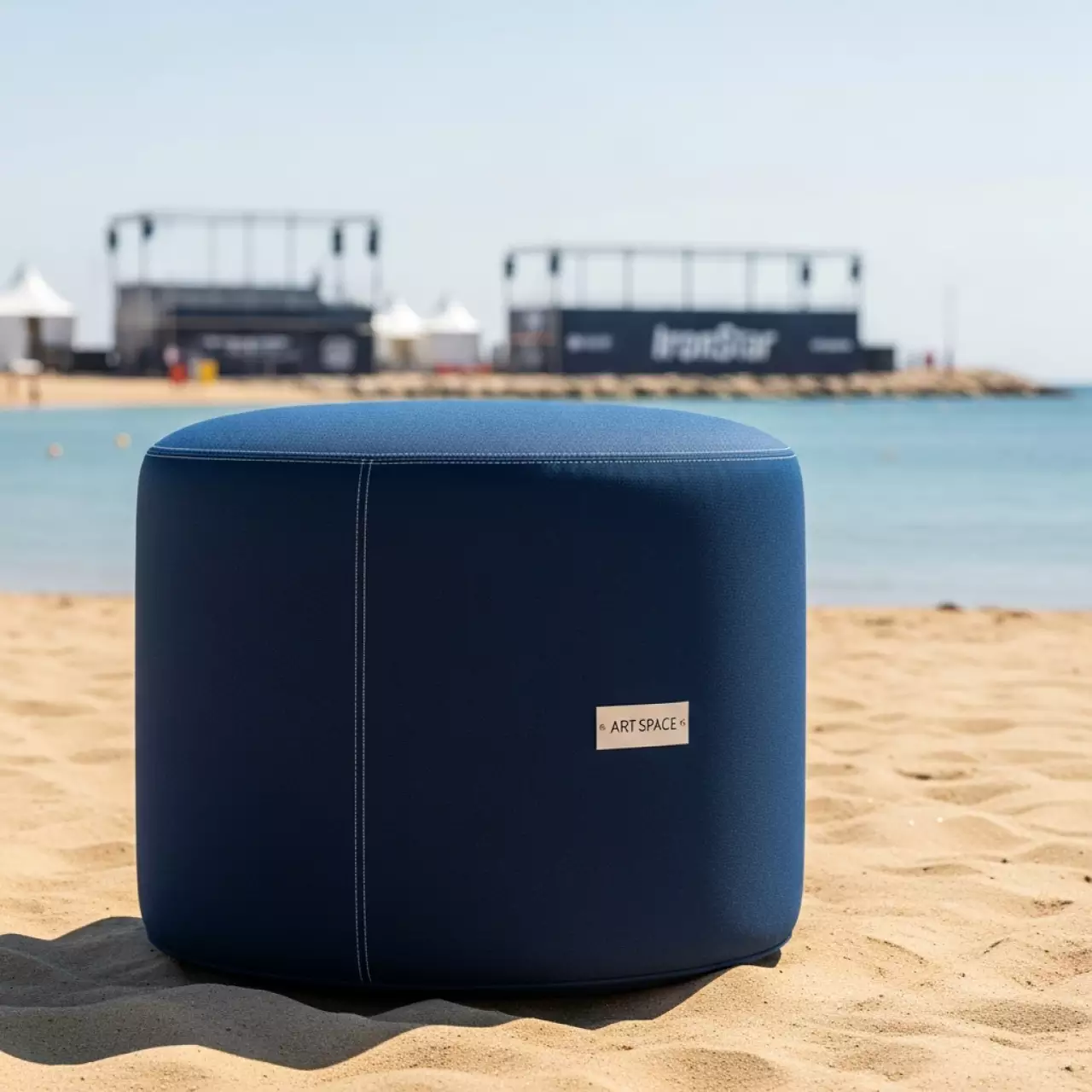 Аренда Пуф синий Vental на пляже «Маяк» — ART SPACE
