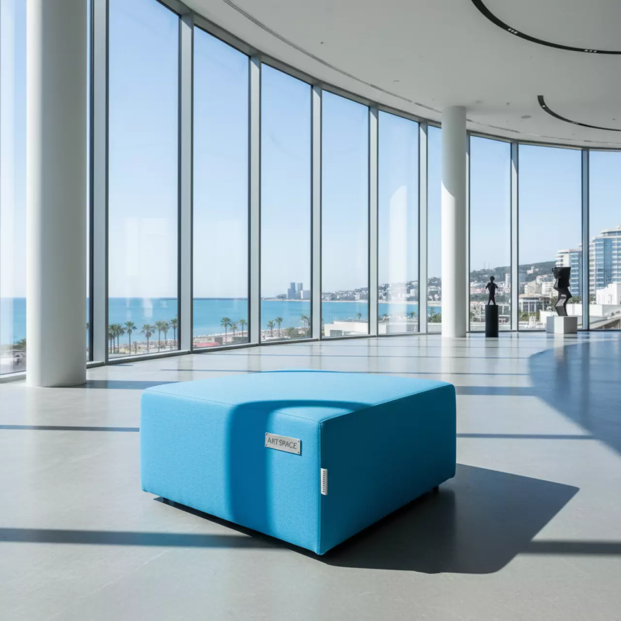 Аренда Пуф sky blue triangle Shape в Imeretinskiy Hotel — ART SPACE