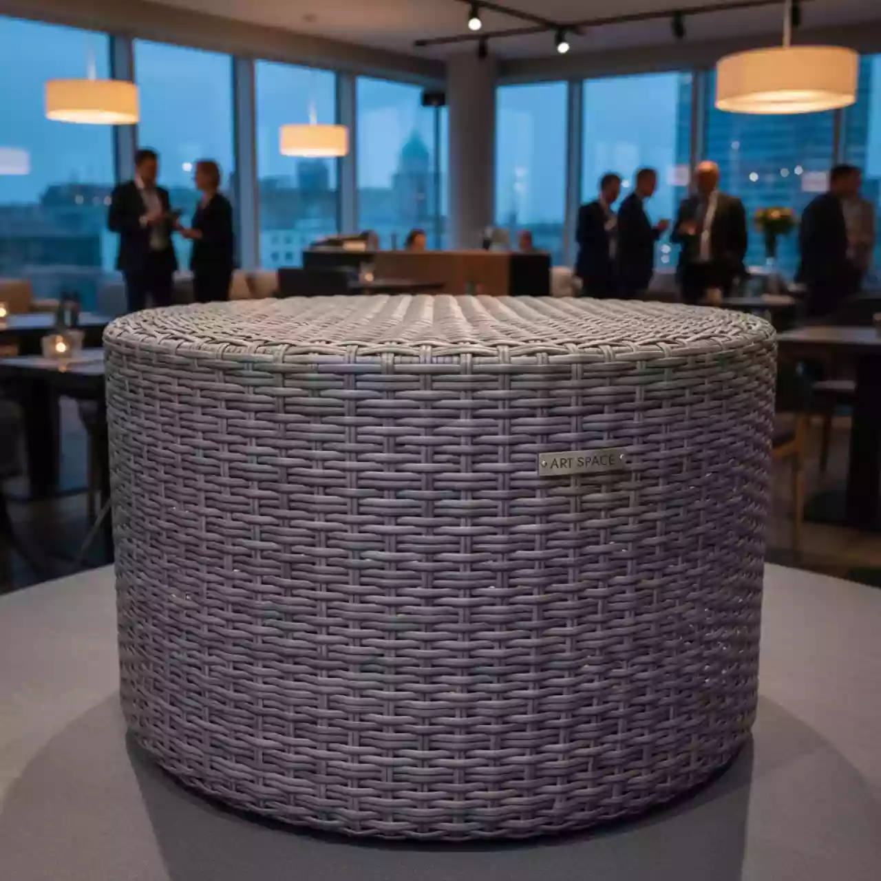 Аренда Пуф Толедо плетеный графит в ресторане «Sanremo» — ART SPACE