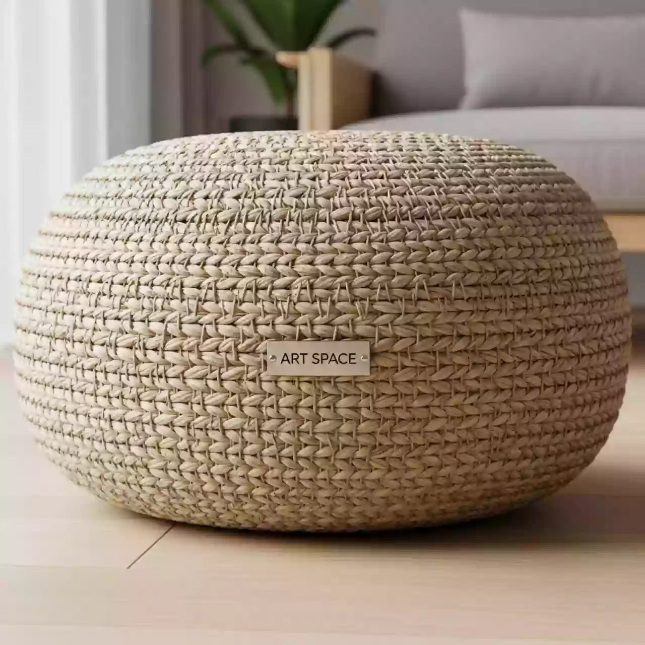 Аренда Пуф Толедо плетеный соломенный в Radisson Hotel Rosa Khutor — ART SPACE