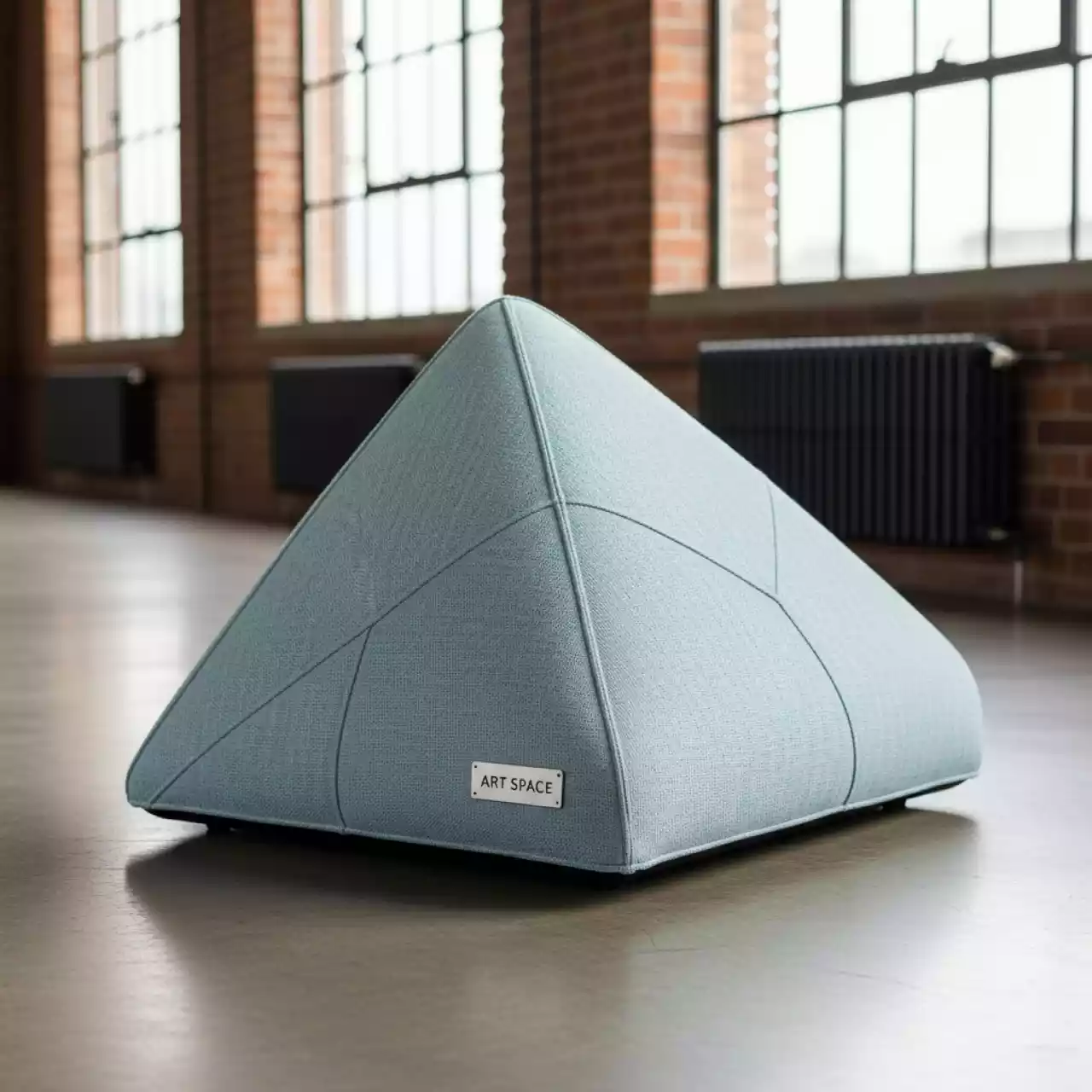 Аренда Пуф треугольный бледно голубой в ресторане «Voda» — ART SPACE