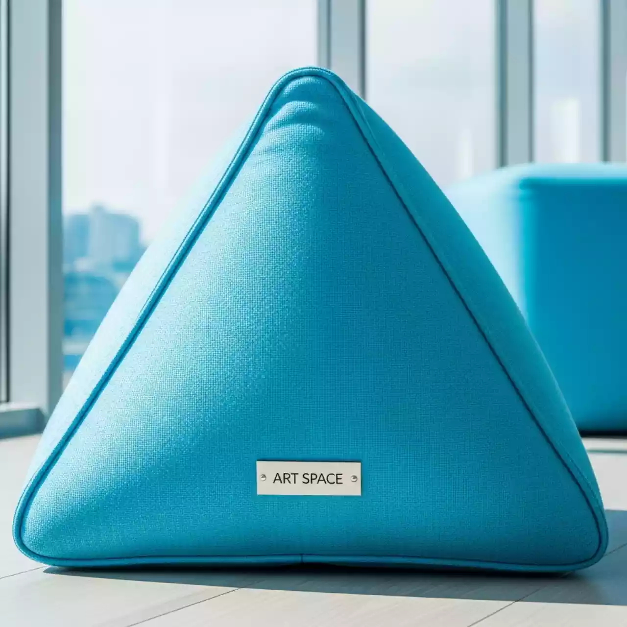 Аренда Пуф треугольный голубой в санатории «Заполярье» — ART SPACE