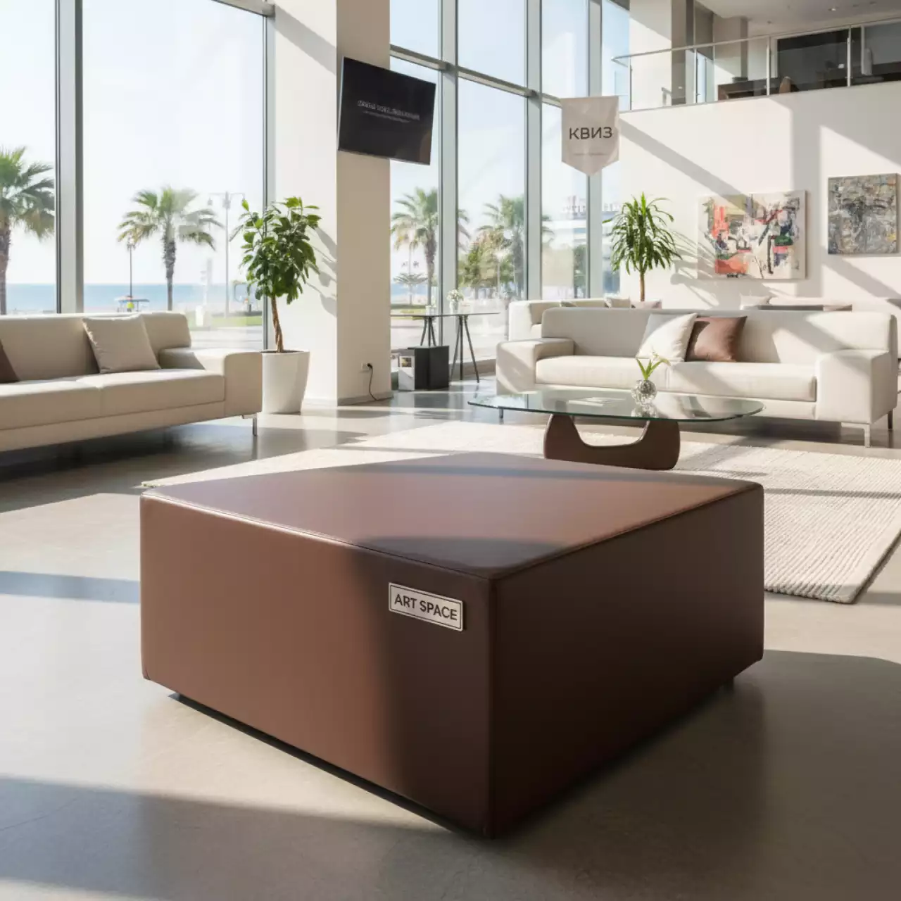 Аренда Пуф треугольный коричневый в гранд-отеле «Жемчужина» — ART SPACE