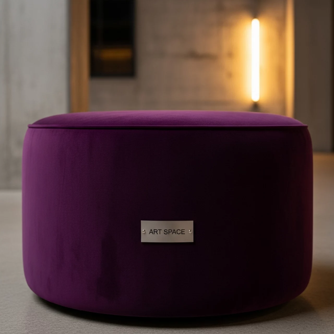 Аренда Пуф Velvet круглый фиолетовый в Green Flow Hotel — ART SPACE