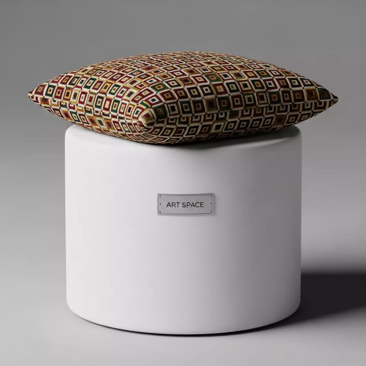 Аренда Пуф White с разноцветной подушкой в Radisson Hotel Rosa Khutor — ART SPACE