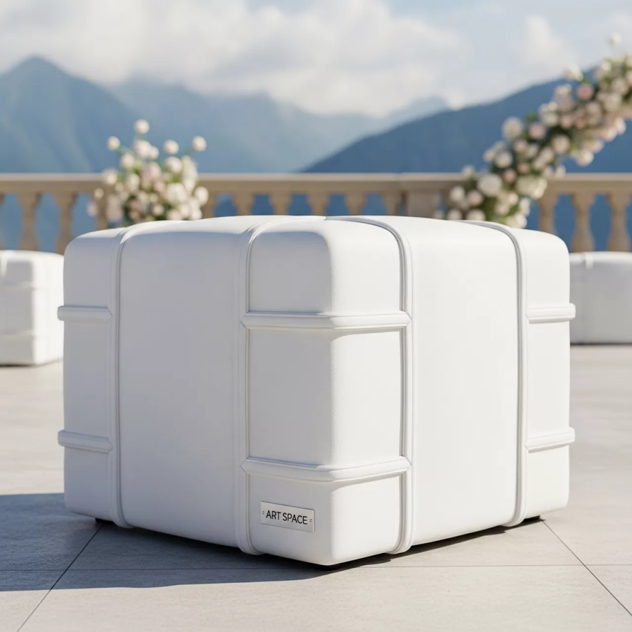 Аренда Пуфик белый Vental в Гранд Отель Поляна — ART SPACE