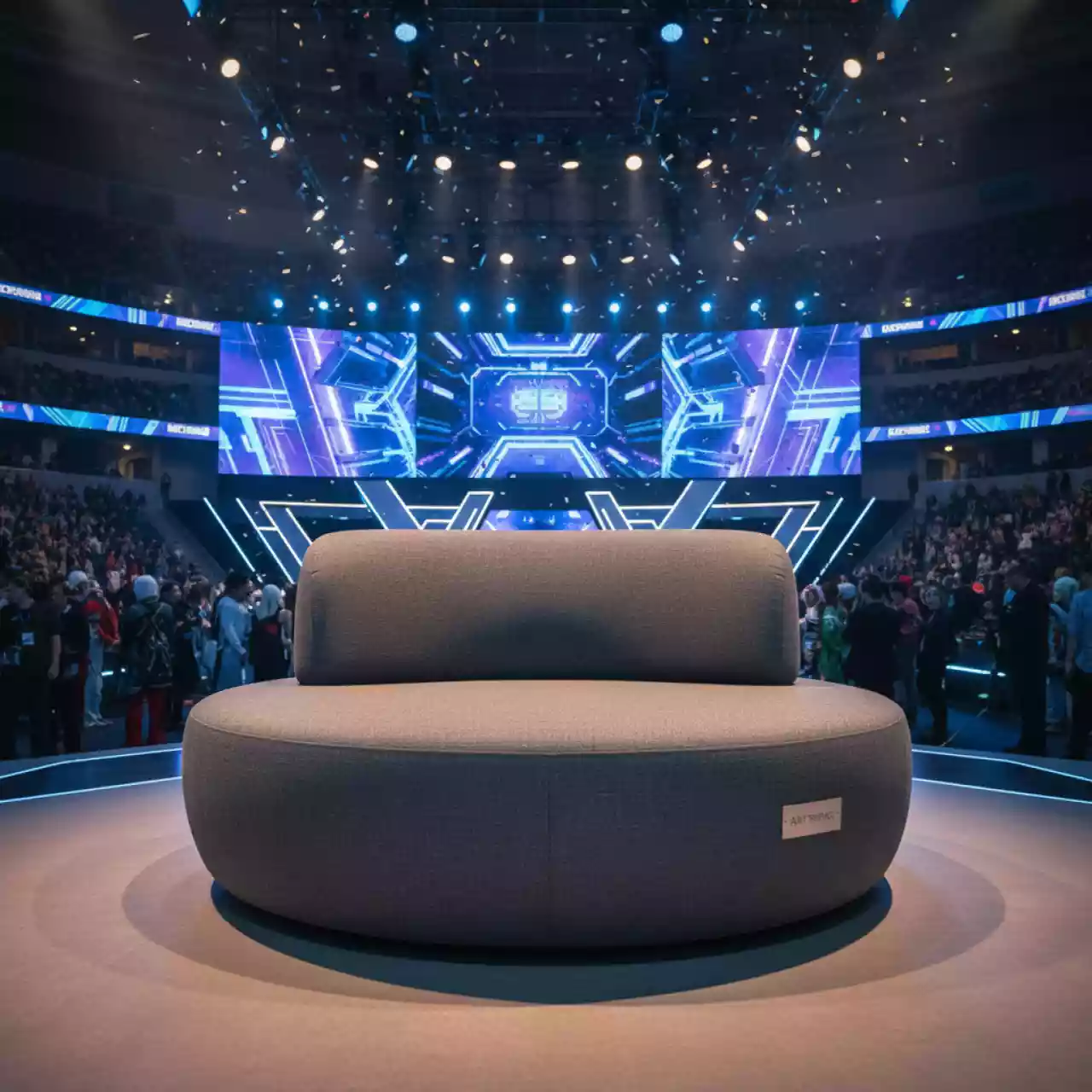 Аренда Пуфик Big shape gray round в VK Stadium Sirius — ART SPACE