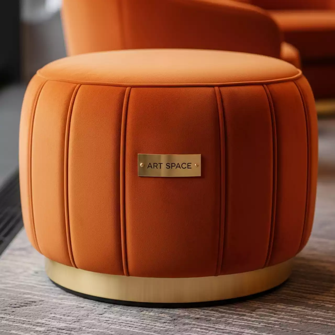Аренда Пуфик оранжевый в Cosmos Sochi Hotel — ART SPACE