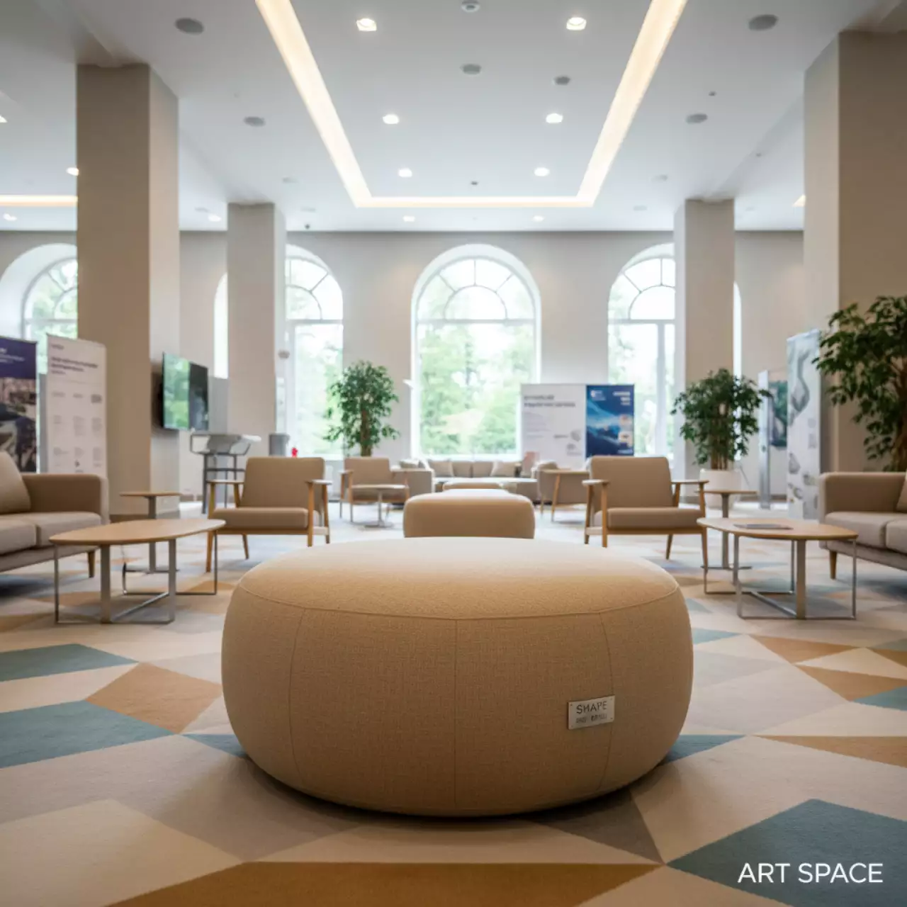 Аренда Пуфик SHAPE бежевый R4E 00131 в санатории «Металлург» — ART SPACE