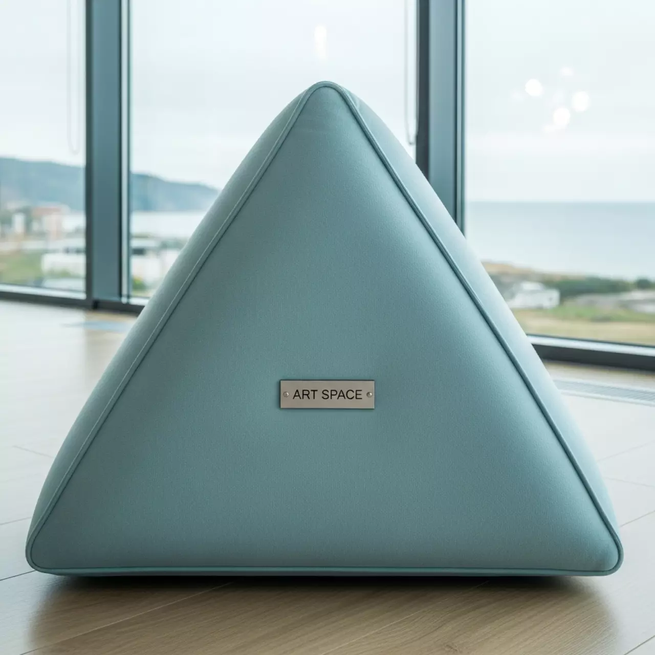 Аренда Пуфик SHAPE треугольный нежно голубой в санатории «Черноморье» — ART SPACE