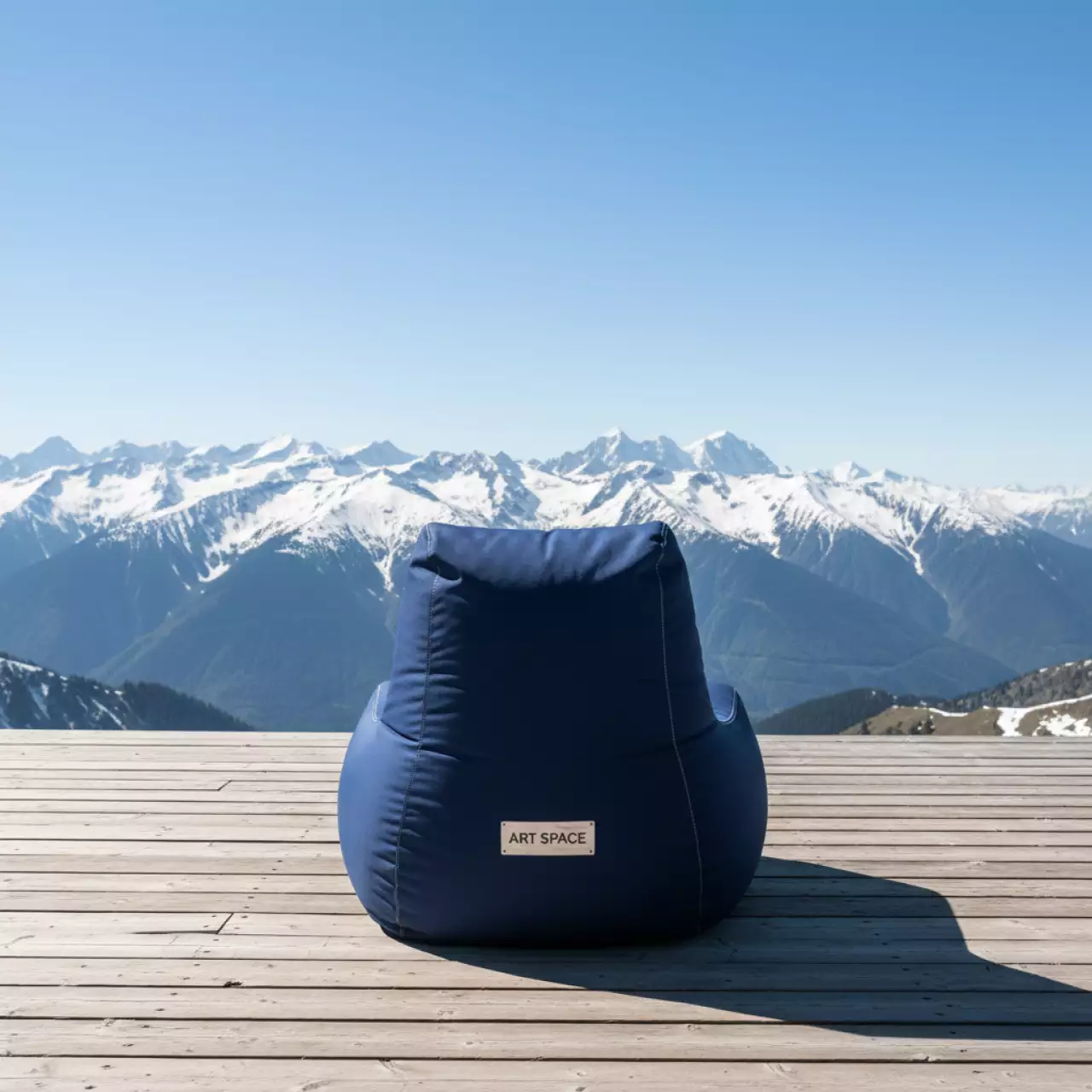 Аренда Пуфик синий на площадке Rosa Peak (2320м) — ART SPACE