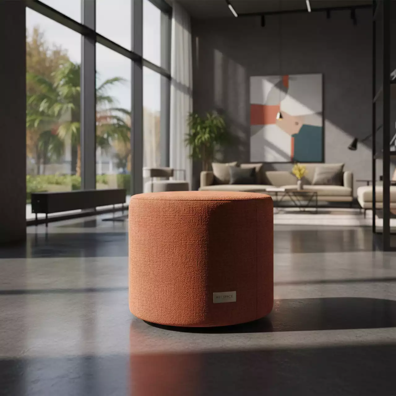 Аренда Пуфик терракотовый SHAPE R4E 00132 в Сочи Парк Отеле — ART SPACE