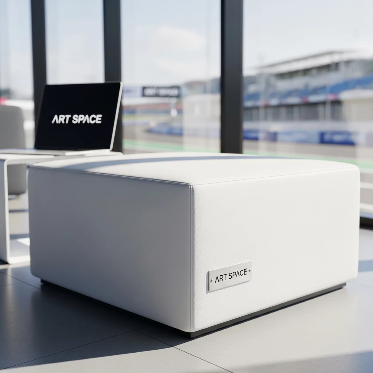 Аренда Пуфик Vental белый на Сочи Автодроме — ART SPACE