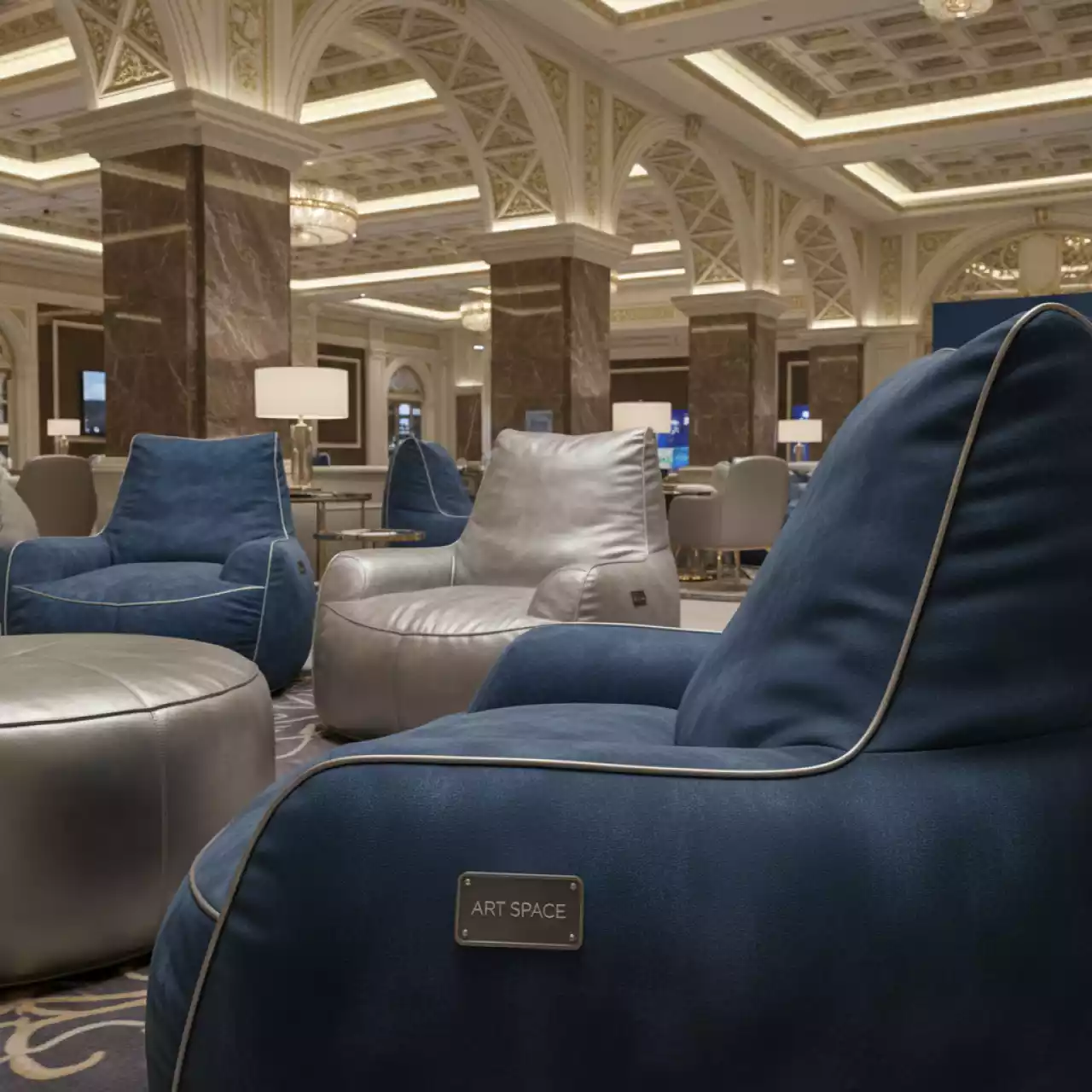 Аренда Пуфы и кресла мешки груши в казино «Сочи» — ART SPACE