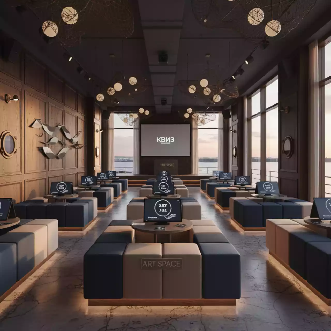 Аренда Пуфы и кубы в ресторане «Магадан» — ART SPACE