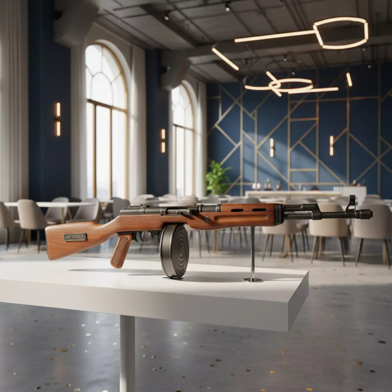 Аренда Пулемет ППШ муляж 1 в ресторане «Сыроварня» — ART SPACE