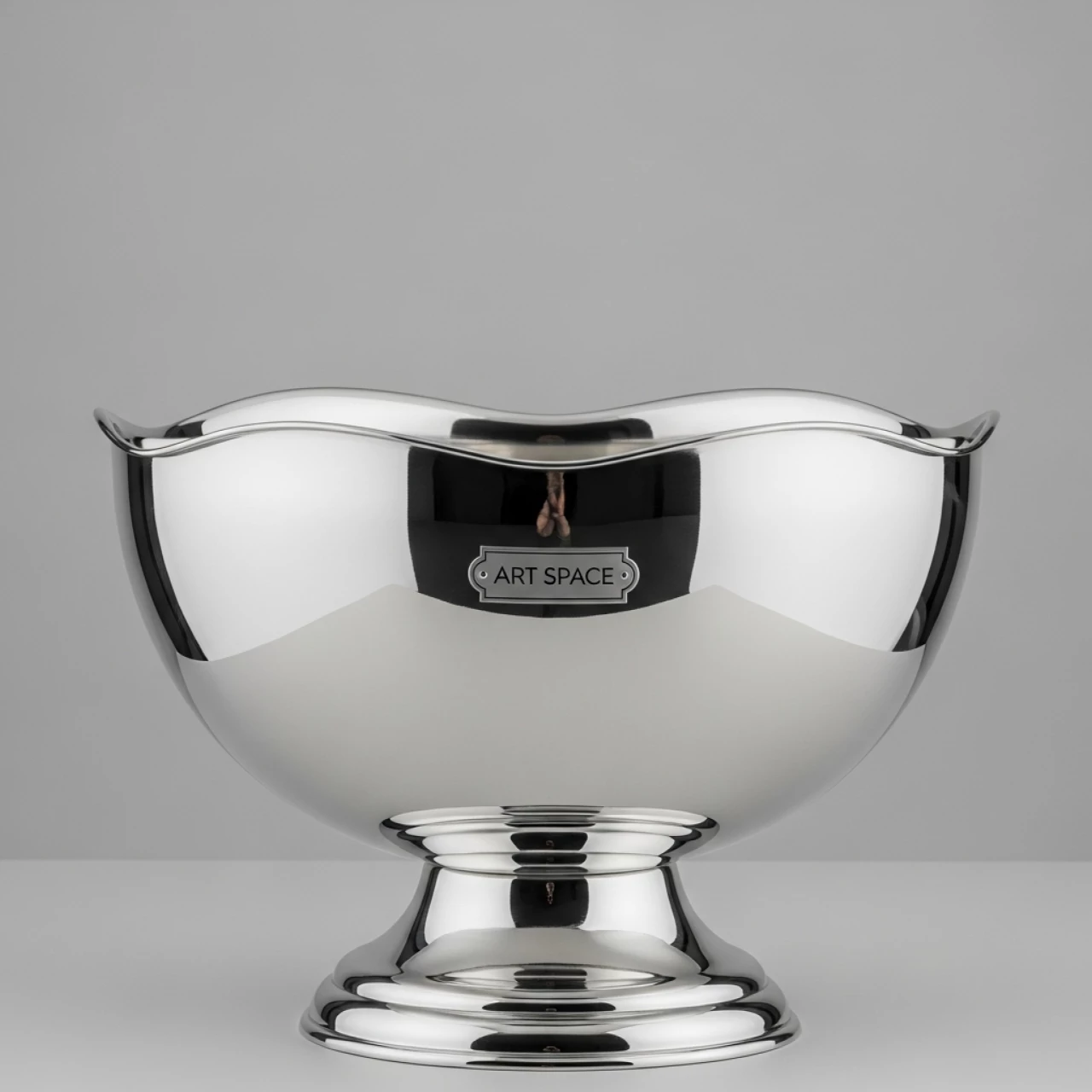 Аренда Пунш болл серебряный с волнистым краем D 355 мм В 220 мм V 10 л на пляжных клубах Хосты — ART SPACE