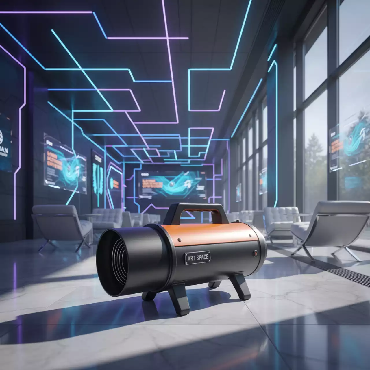 Аренда Пушка тепловая дизельная Finepower 20 кВт в Pullman Sochi Centre — ART SPACE