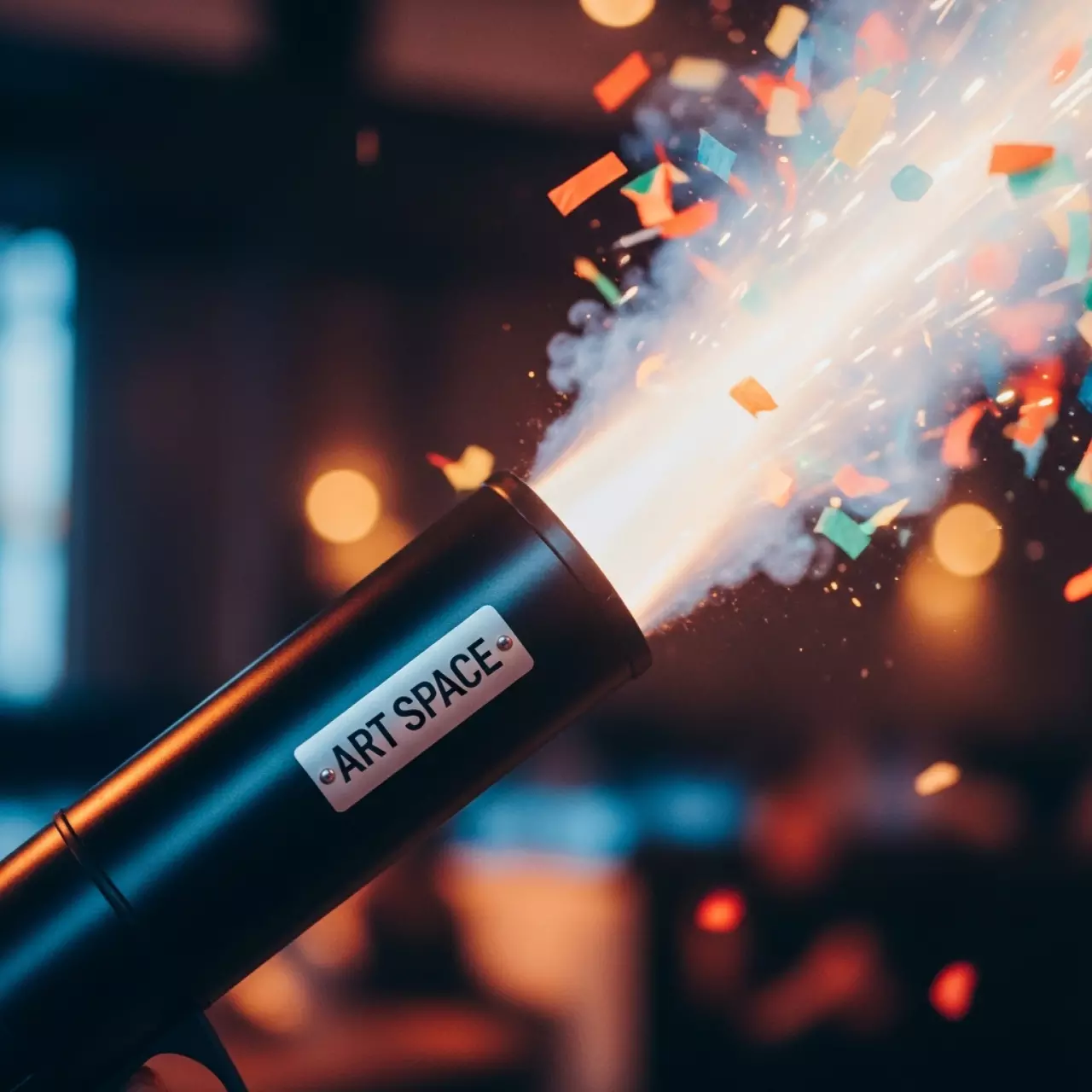 Аренда Пушки конфетти для мероприятия в ресторане «Паруса» — ART SPACE