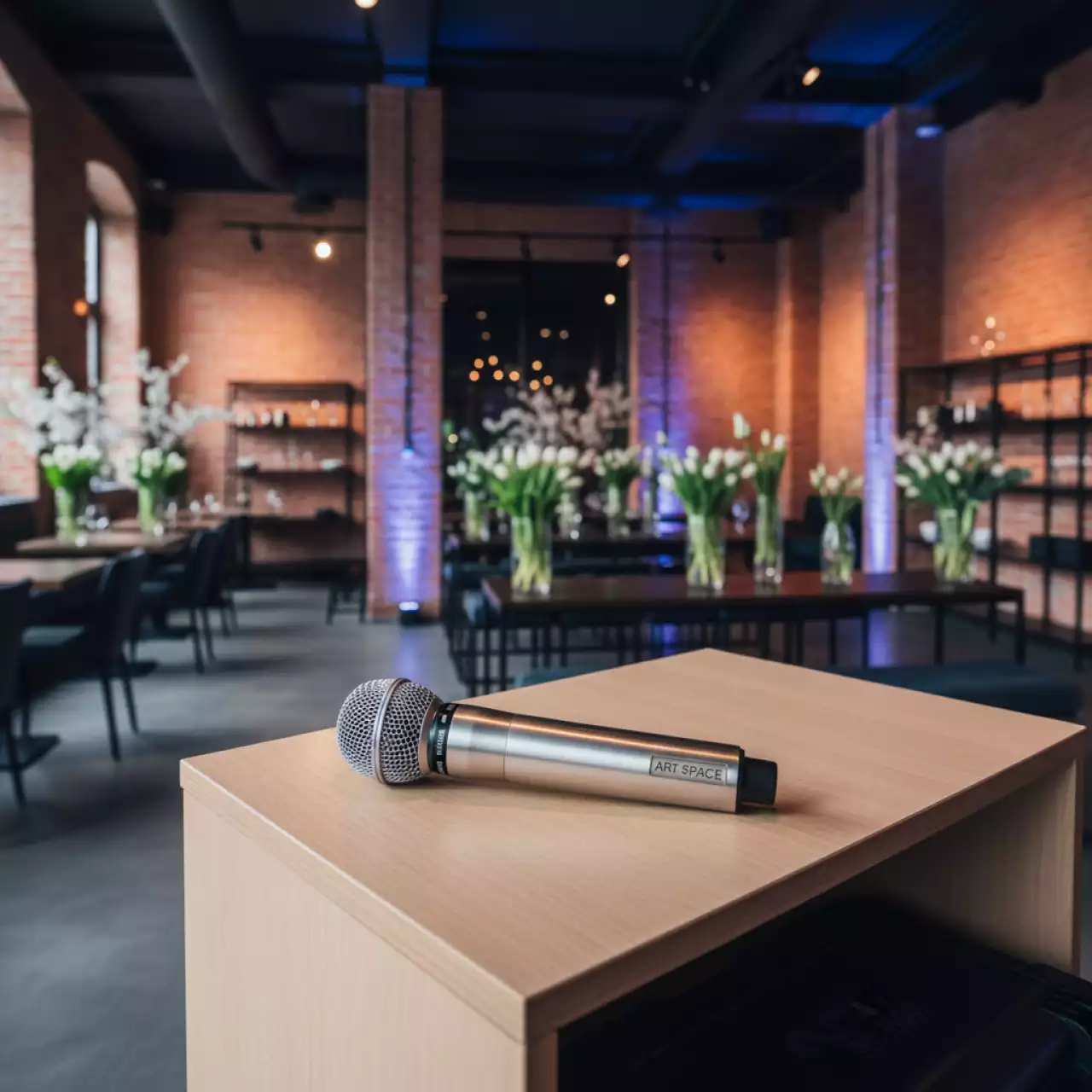 Аренда Радиомикрофон Sennheiser праздничный в ресторане «Voda» — ART SPACE