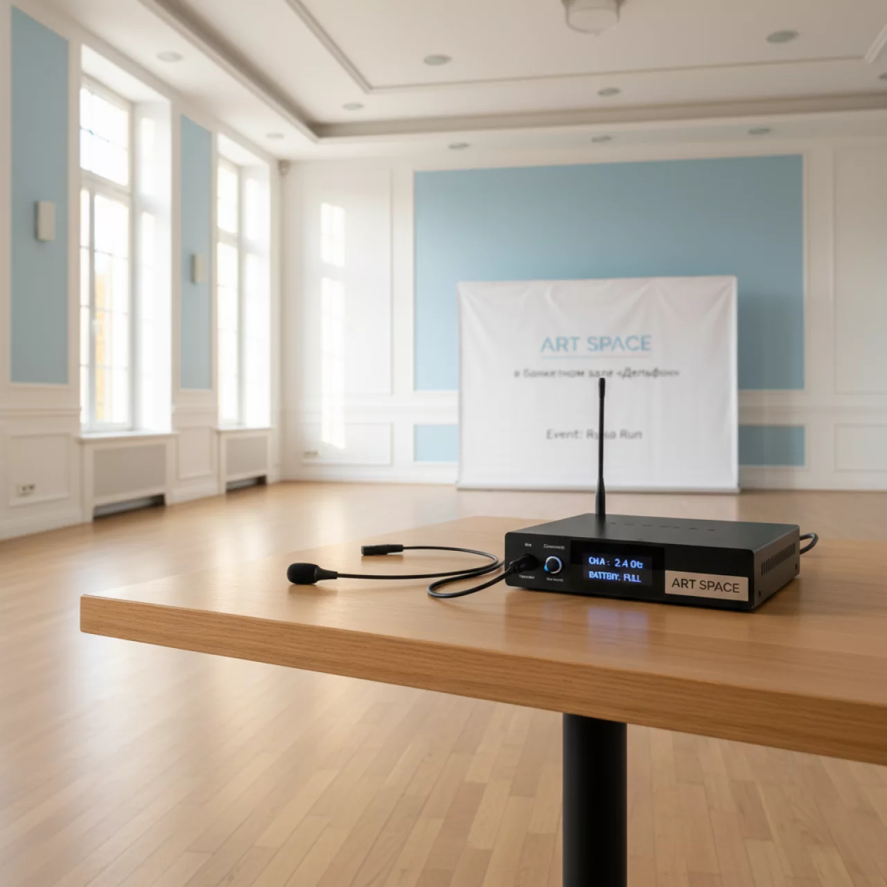 Аренда Радиосистема головная Sennheiser EW 152 G3 с базой в банкетном зале «Дельфин» — ART SPACE