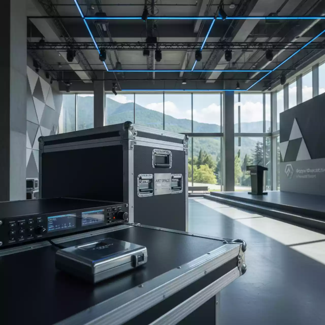 Аренда Радиосистема с поясным передатчиком UR4D UR1 Shure в Novotel Resort — ART SPACE