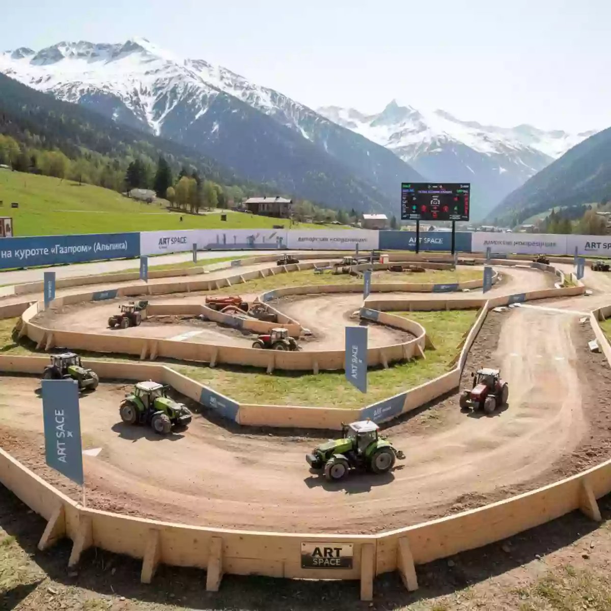 Аренда Радиоуправляемые гонки тракторы на курорте «Газпром» (Альпика) — ART SPACE