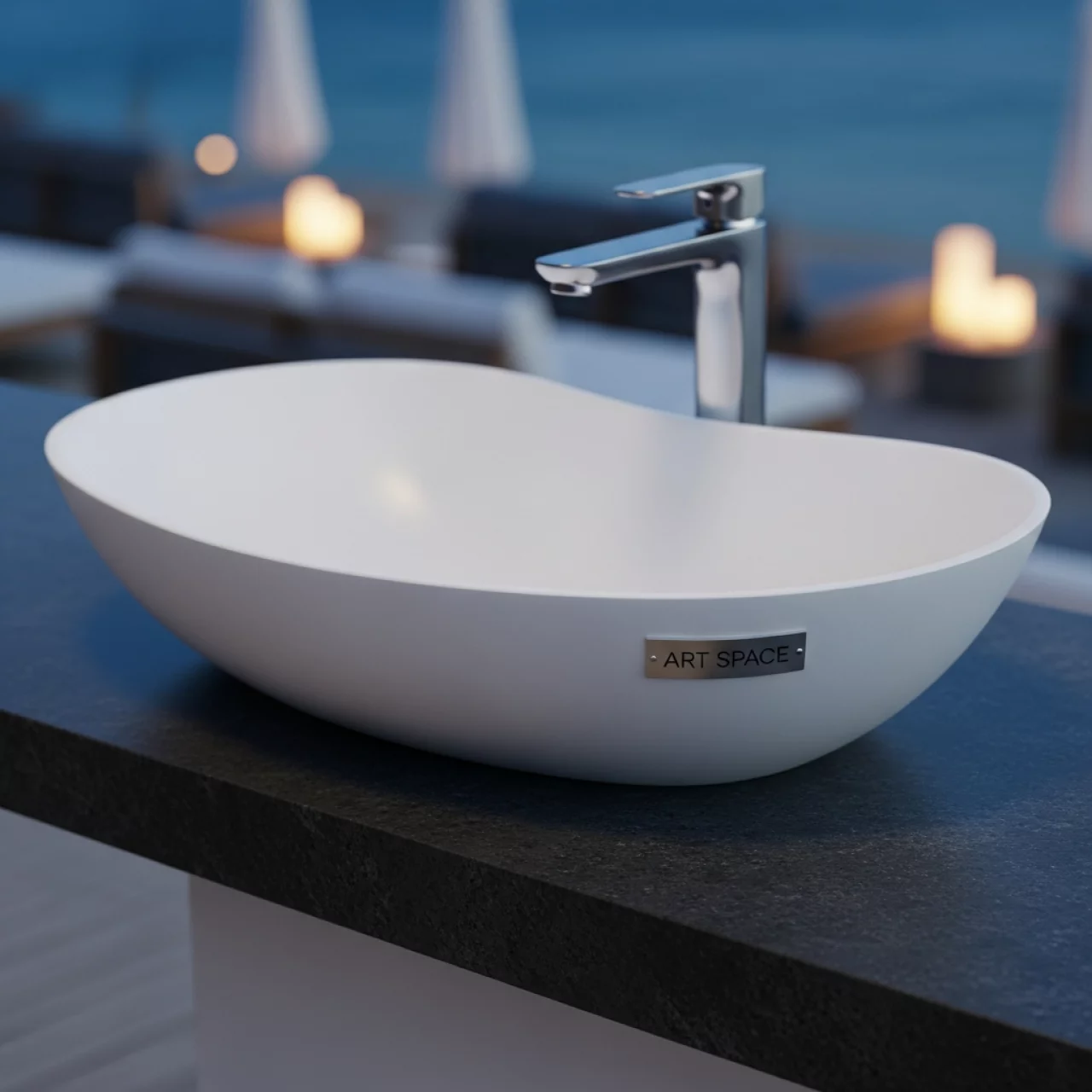 Аренда Раковина для столешницы Flumen в пляжном комплексе VinoGrad — ART SPACE