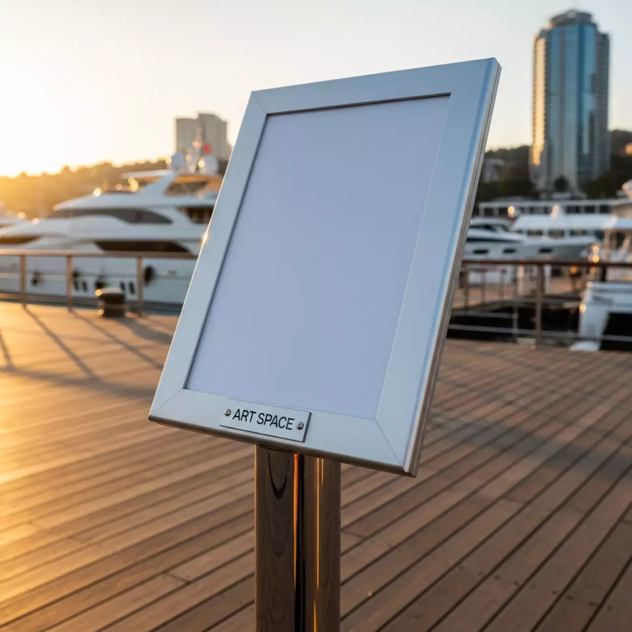 Аренда Рамка для ограничительного столбика А4 на парусной регате (Сочи) — ART SPACE