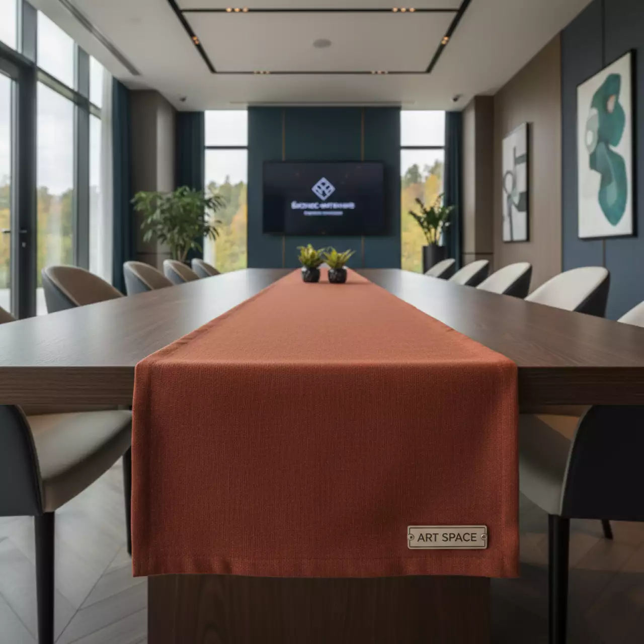 Аренда Раннер дорожка текстильная на стол в санатории «Русь» — ART SPACE