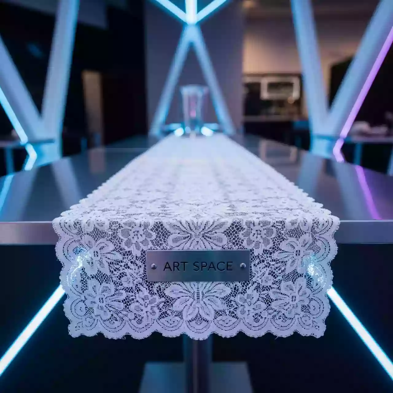 Аренда Раннер кружево 30х220 см в ресторане «Паруса» — ART SPACE