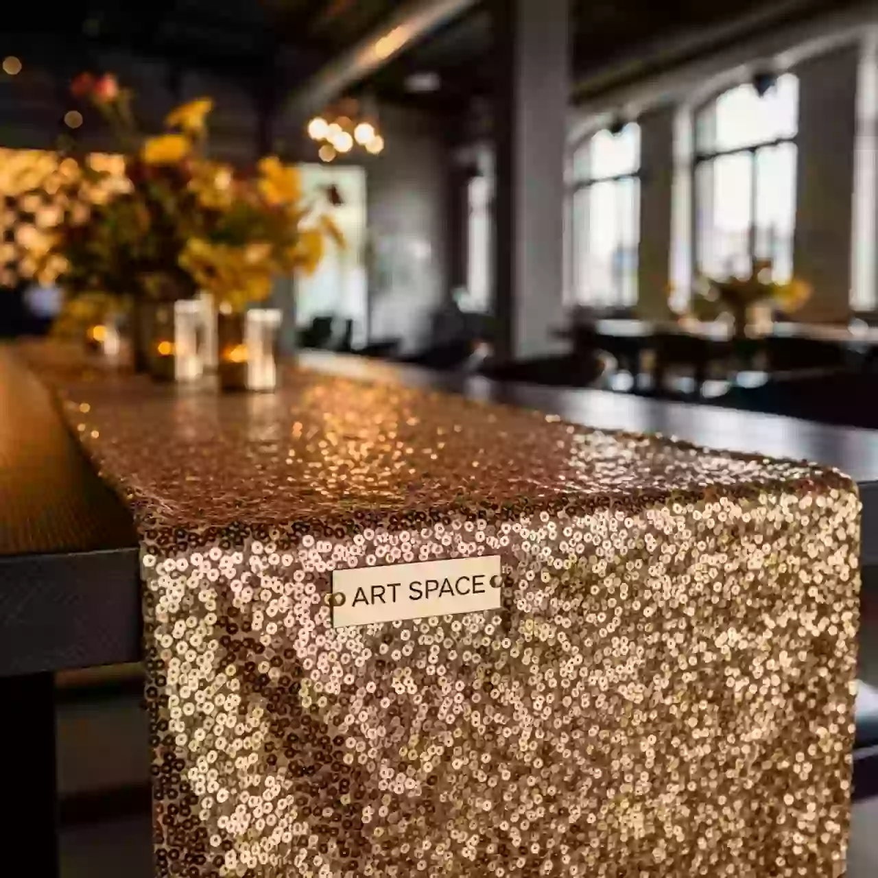 Аренда Раннер текстильный золотой с пайетками в Radisson Collection Paradise — ART SPACE