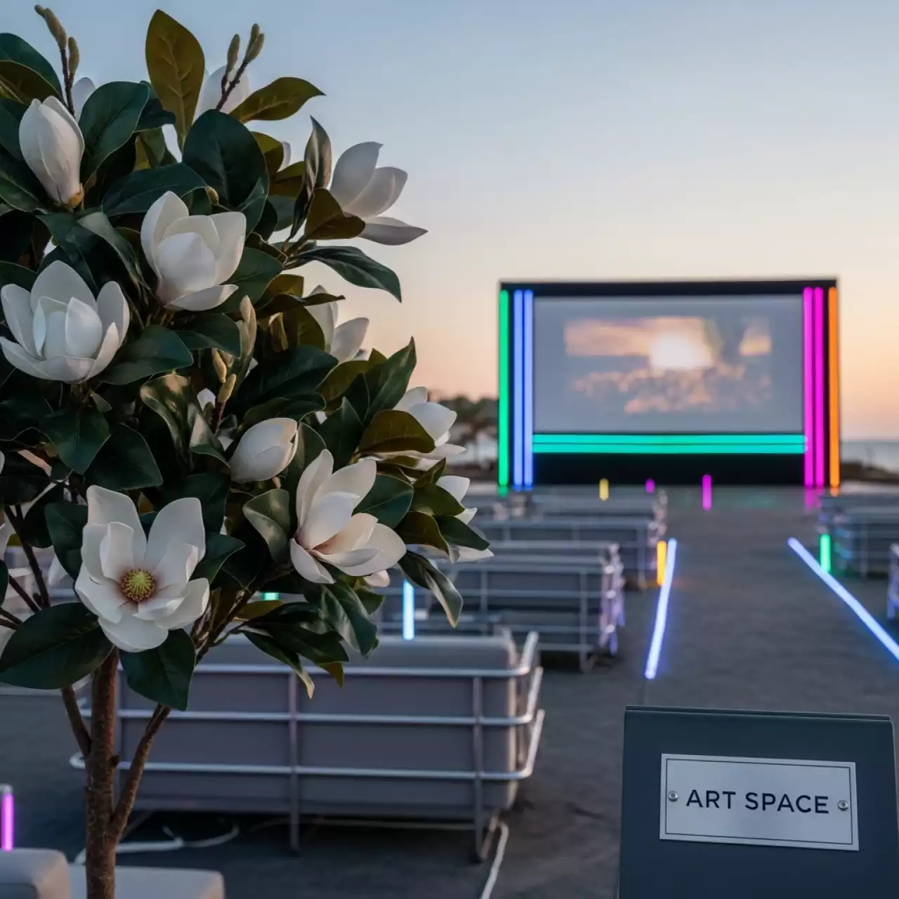 Аренда Растение искусственное магнолия 190 см на пляже «Маяк» — ART SPACE