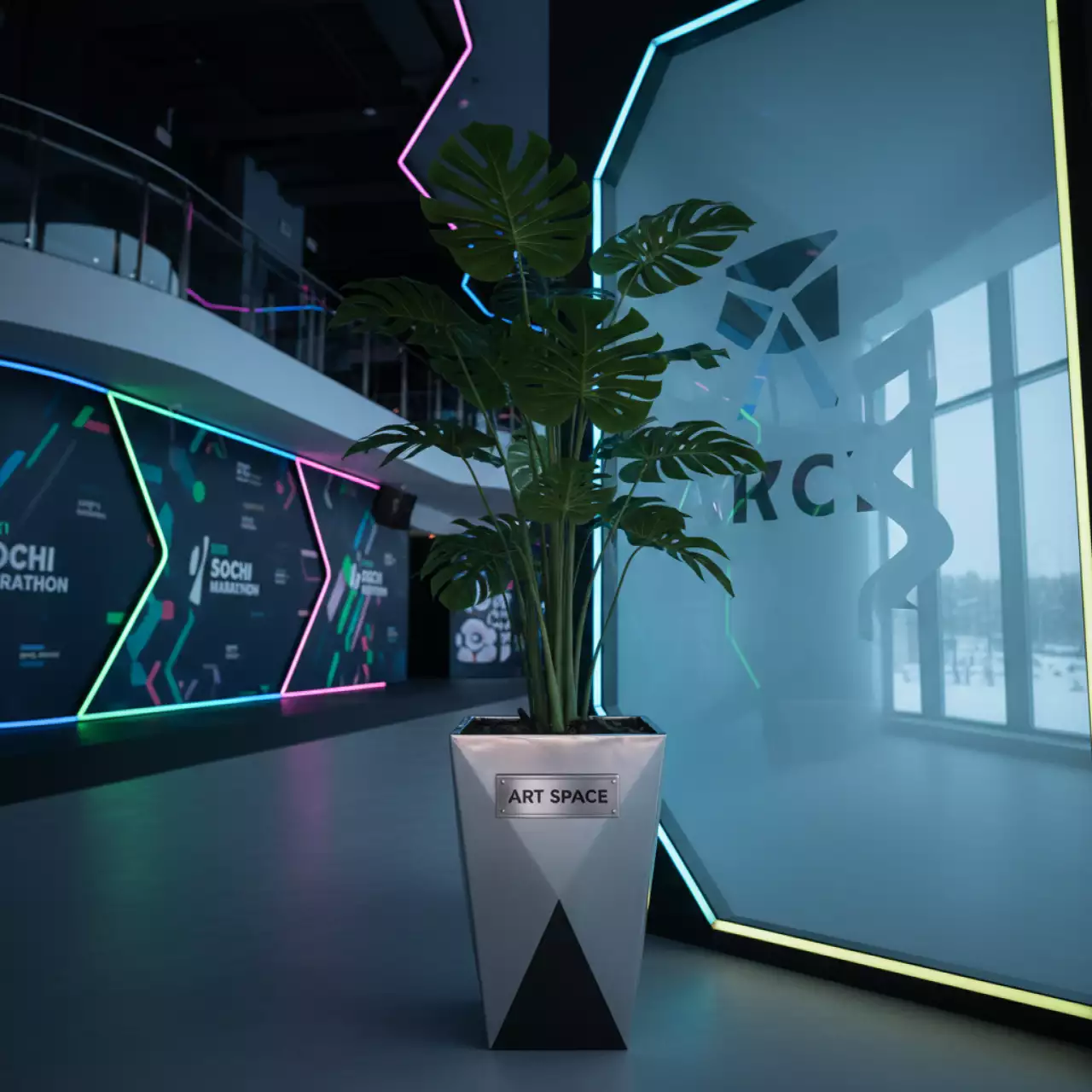 Аренда Растение искусственное монстера 90 см в Pullman Sochi Centre — ART SPACE