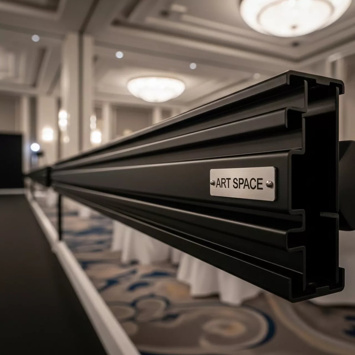 Аренда Рельсовая система черная Базис для интерактивной панели и доски 3000х1000 мм в Поляна 1389 Отель и Спа — ART SPACE