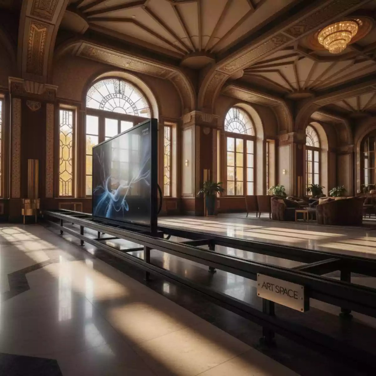 Аренда Рельсовая система для интерактивной панели и доски черная Базис 4000х1200 2000х1200х90 мм в Pullman Sochi Centre — ART SPACE