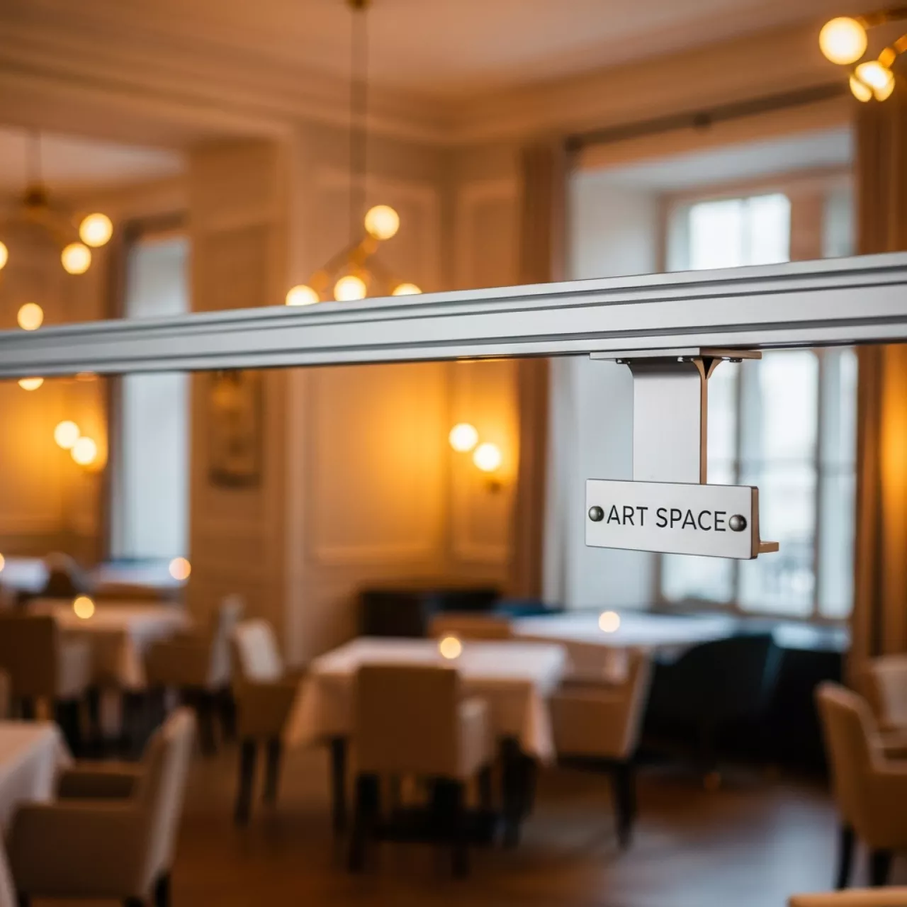 Аренда Рельсовая система меловая Базис для интерактивной доски 4000х1500 мм в ресторане «Voda» — ART SPACE