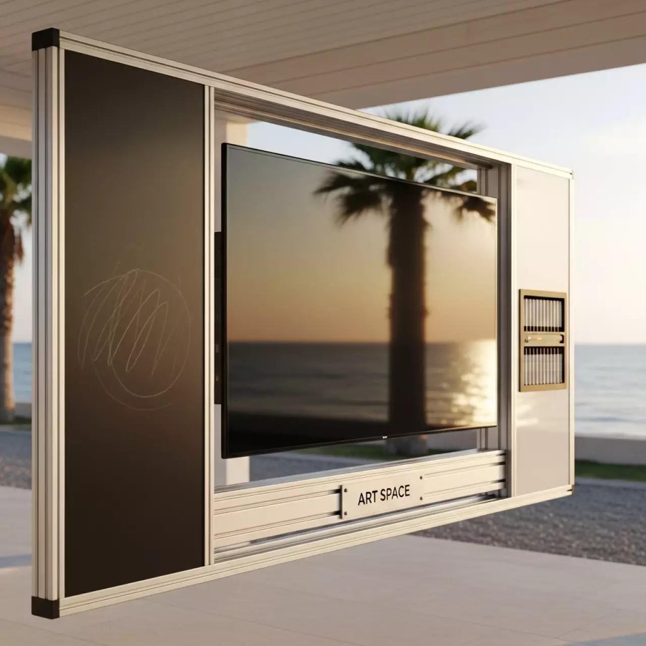 Аренда Рельсовая система PolyGlide Slide МОНО 2 для ЖК ИД 65 75" КР 230 мел маркер на Имеретинской набережной — ART SPACE